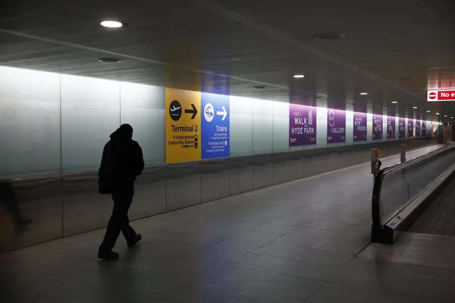 L'aeroporto di Heathrow durante il blackout