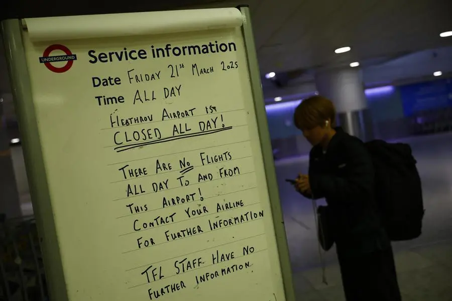 L'aeroporto di Heathrow durante il blackout