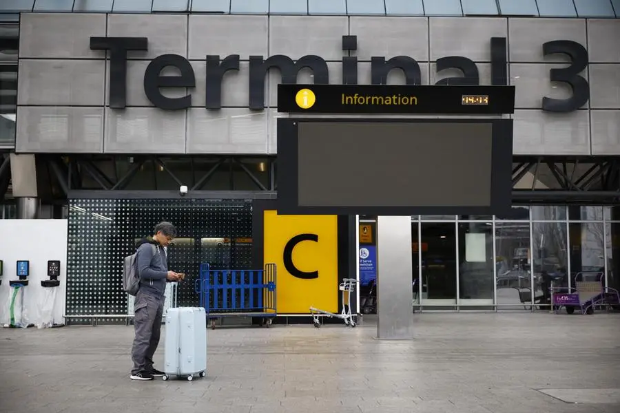 L'aeroporto di Heathrow durante il blackout