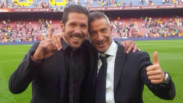 Berta e Simeone dopo il trionfo in Liga nel 2014 - © www.giornaledibrescia.it