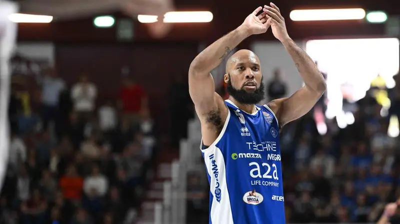 Chris Dowe Trapani Shark - Germani Pallacanestro Brescia LBA Legabasket Serie A Unipol 2024/2025 Trapani, 23/03/2025 Foto M.Ceretti / Ciamillo-Castoria