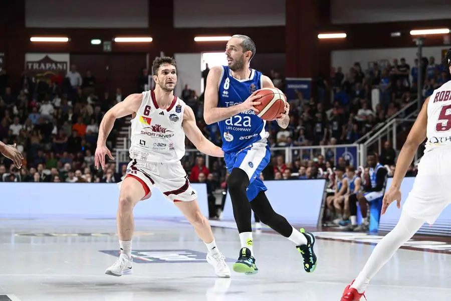 Amedeo Della Valle Trapani Shark - Germani Pallacanestro Brescia LBA Legabasket Serie A Unipol 2024/2025 23^ giornata Trapani, 23/03/2025 Foto M.Ceretti / Ciamillo-Castoria