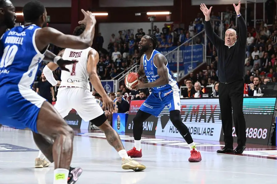 Joseph Mobio Trapani Shark - Germani Pallacanestro Brescia LBA Legabasket Serie A Unipol 2024/2025 23^ giornata Trapani, 23/03/2025 Foto M.Ceretti / Ciamillo-Castoria