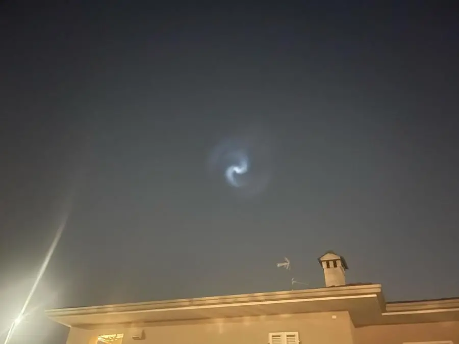 ll lancio di un razzo SpaceX visto da Brescia e provincia