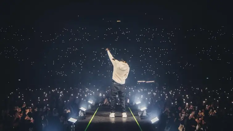 Uno degli ultimi concerti di Baby Gang, foto Instagram