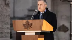 epa11983737 Canada's Prime Minister, Mark Carney, speaks during a press conference after meeting with Governor-General Mary Simon to call for the dissolution of the Parliament of Canada and trigger federal elections in Ottawa, Canada, 23 March 2025. Carney recently took over as Canada's Prime Minister from Justin Trudeau, and federal elections are expected to be held in late April or early May. EPA/KAMARA MOROZUK