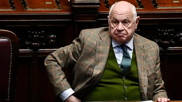 Il ministro della Giustizia, Carlo Nordio, durante il voto di sfiducia alla Camera nei suoi confronti per il caso Almasri, Roma, 26 marzo 2025. ANSA/RICCARDO ANTIMIANI