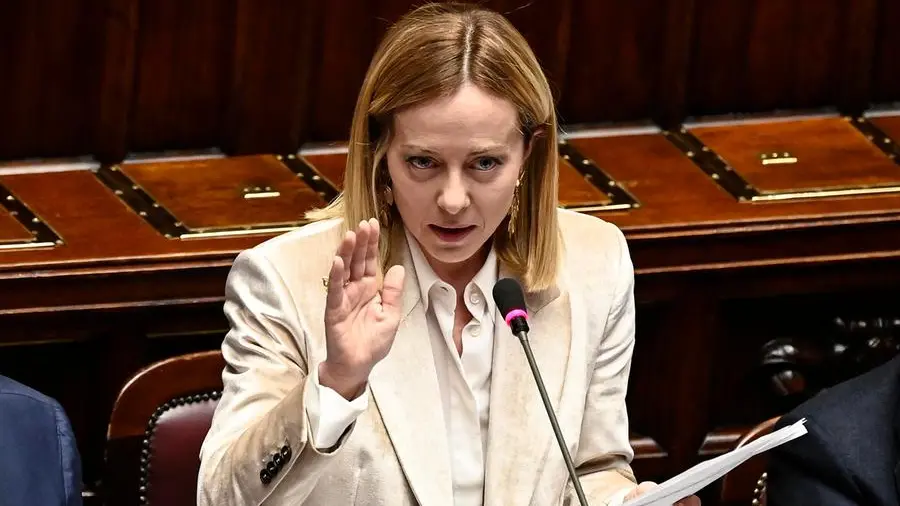 La presidente del Consiglio Giorgia Meloni interviene alla Camera dei Deputati - Foto Ansa © www.giornaledibrescia.it
