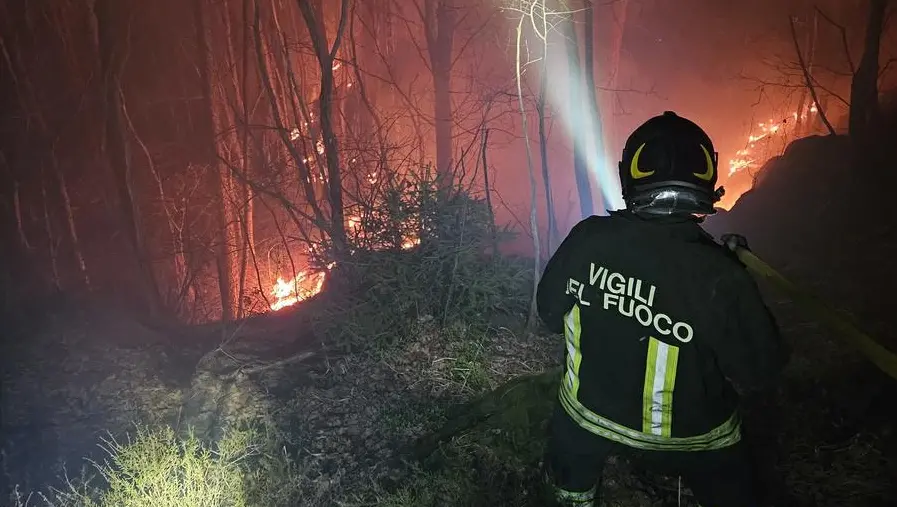I vigili del fuoco al lavoro