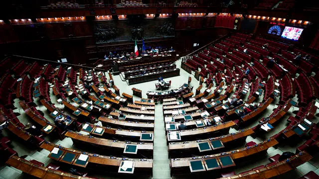L’aula della Camera dei Deputati durante le dichiarazioni di voto del ddl in materia di economia dello spazio, Roma, 06 marzo 2025. ANSA/ANGELO CARCONI