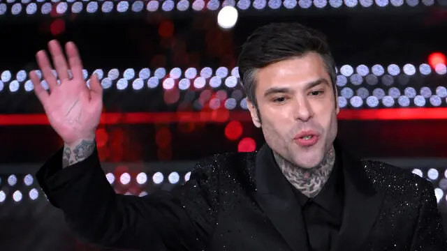Italian singer Fedez on stage at the Ariston theatre during the 75th edition of the Sanremo Italian Song Festival, in Sanremo, Italy, 15 February 2025. The music festival will run from 11 to 15 February 2025. ANSA/ETTORE FERRARI