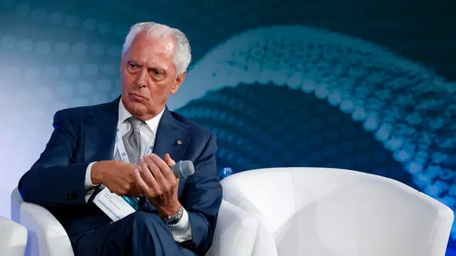 Marco Tronchetti Provera, durante il B7 Summit, Confindustria, Roma 17 maggio 2024. ANSA/FABIO FRUSTACI