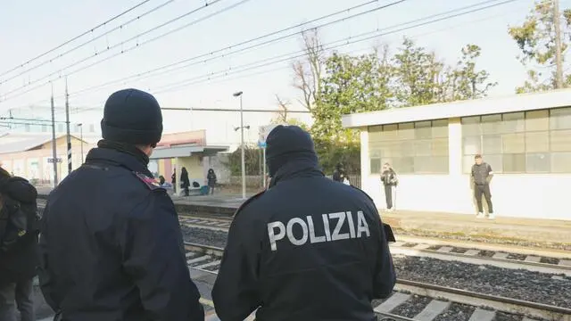 stazione ferroviaria di Chiari operaio deceduto travolto da un treno. Brescia 30 gennaio 2024. Ansa Filippo Venezia