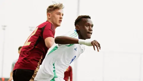 Iddrissou nella vittoria contro il Belgio U18 - Foto Instagram @jamal_iddrissou