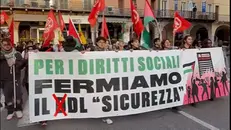 Un momento del corteo