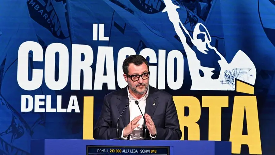 Il segretario Matteo Salvini - Foto Ansa © www.giornaledibrescia.it