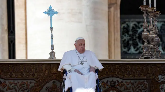 Pope Francis during a Holy Mass for the Jubilee of the sick in Saint Peter's Square at the Vatican City, 6 April 2025. ANSA/GIUSEPPE LAMI