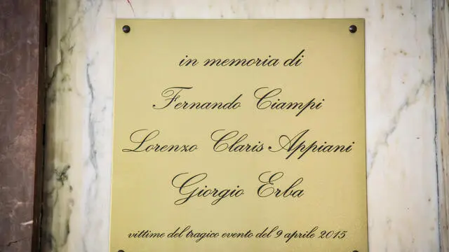 Commemorazione per la strage al tribunale del 9 Aprile 2015 alla seconda sezione penale, Milano 9 Aprile 2024 ANSA/MATTEO CORNER