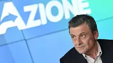 Carlo Calenda leader Azione durante il dibattito pubblico "C'era una volta la Fiat (oggi Stellantis). Ecco perché non si può vivere di ricordi",presso il mercato centrale Torino 3 aprile 2025 ANSA/ALESSANDRO DI MARCO