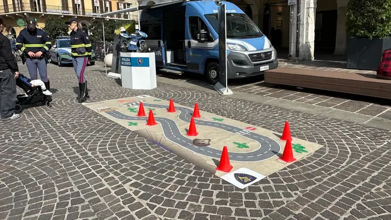 Il percorso per testare la guida in stato di ebrezza - © www.giornaledibrescia.it