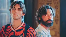 Nicolò Pirlo con il padre Andrea (da Instagram)
