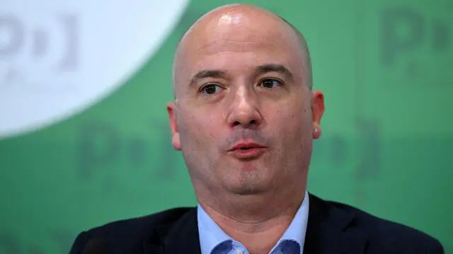 Il responsabile Enti locali del Pd, Davide Baruffi,durante una conferenza stampa nella sede del partito, Roma, 25 giugno 2024. ANSA/ETTORE FERRARI