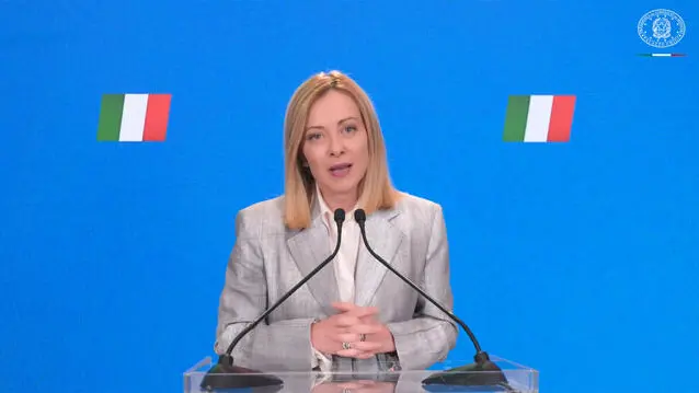 Videomessaggio PCM Giorgia Meloni Stati Generali del Turismo (frame)