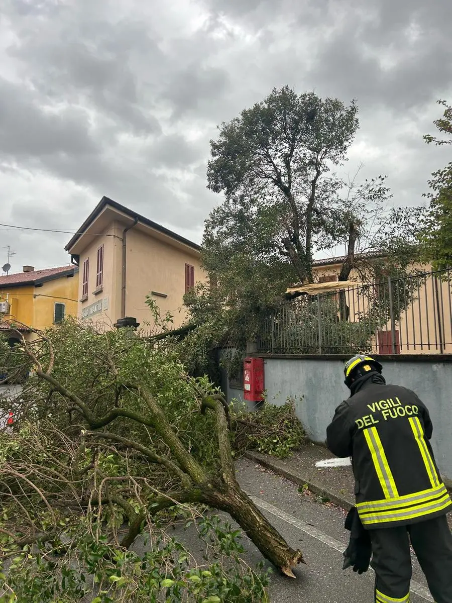 Intervento dei Vigili del fuoco a Erbusco