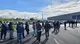 La protesta fuori dalla sede Amazon di Castegnato