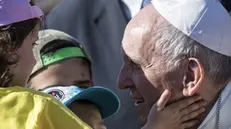 Il Papa in Visita a San Pier Damiani 21 maggio 2017 a Roma ANSA/MASSIMO PERCOSSI