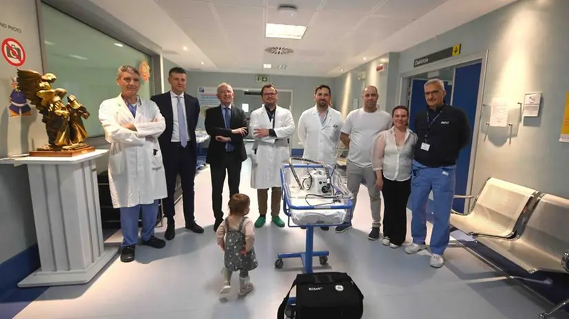 La lampada donata alla Poliambulanza