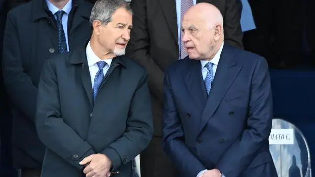 I ministri Nello Musumeci (S) e Carlo Nordio, nel corso della cerimonia per il 172° Anniversario della Fondazione della Polizia di Stato a Roma 10 aprile 2024. ANSA/MAURIZIO BRAMBATTI