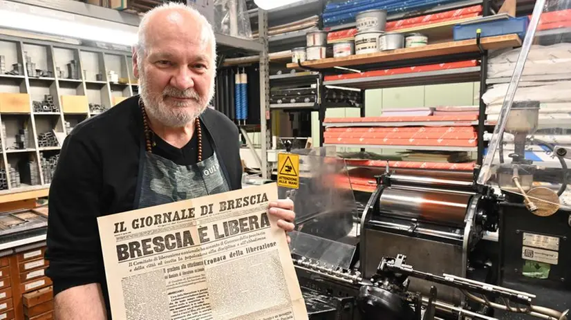 Guido Lovato, figlio del tipografo che stampò il Giornale di Brescia - Foto Gabriele Strada/Neg © www.giornaledibrescia.it