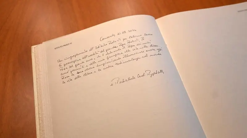 Lo scritto del card. Pizzaballa in memoria di Paolo VI - Foto Marco Ortogni Neg © www.giornaledibrescia.it