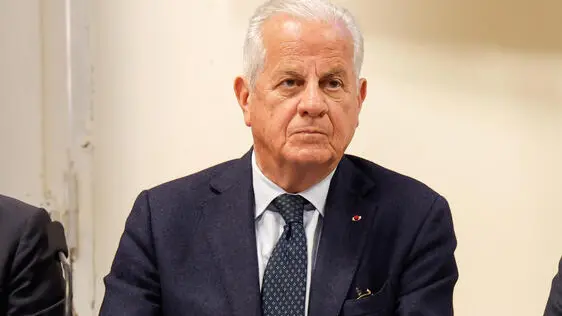 Claudio Scajola alla Fondazione De Gasperi durante la presentazione Alleanza delle Forze civiche e moderate per il futuro del Ppe, Roma, 29 Aprile 2024. ANSA/GIUSEPPE LAMI