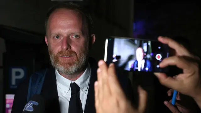 Alessandro Rapinese incontra la stampa dopo essere stato eletto sindaco di Como. Como 27 Giugno 2022 ANSA / MATTEO BAZZI