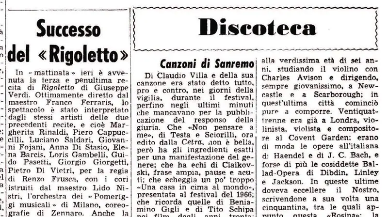 Dal ’65 all’80 la rubrica «Discoteca» ha la sua firma di Cassavali © www.giornaledibrescia.it