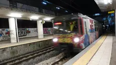 La stazione della Circumvesuviana di San Giorgio a Cremano, in provincia di Napoli, dove una ragazza è stata violentata in un ascensore da tre giovani, 5 Marzo 2019. ANSA/CESARE ABBATE