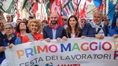 Partenza del corteo del 1 Maggio da corso Venezia, Milano 1 Maggio 2025 ANSA/MATTEO CORNER