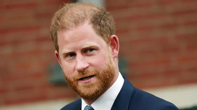 epa12018284 Britain’s Prince Harry departs the High Court in London, Britain, 08 April 2025. Prince Harry is appealing against a High Court ruling that states he should not be provided the same level of protection given to other working members of the royal family. EPA/ANDY RAIN