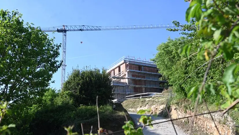 Il cantiere in via Panoramica 143 - Foto Marco Ortogni/Neg © www.giornaledibrescia.it