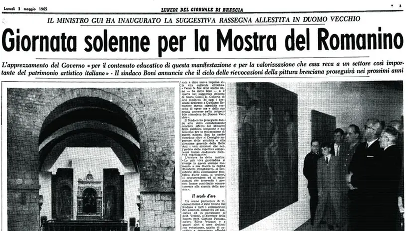 La prima pagina del GdB il 3 maggio 1965
