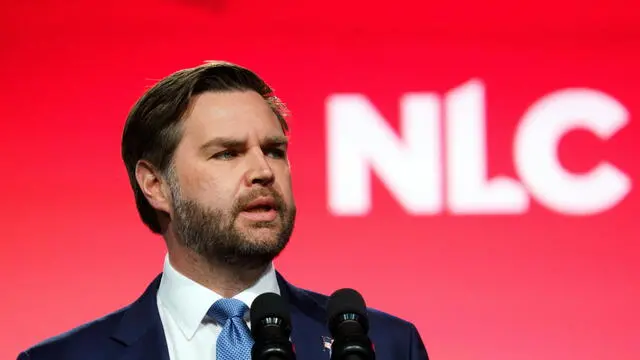 epa11954323 US Vice President JD Vance addresses the National League of Cities Congressional City Conference in Washington, DC, USA, 10 March 2025. EPA/WILL OLIVER