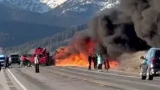 Il luogo dell'incidente, foto video Instagram