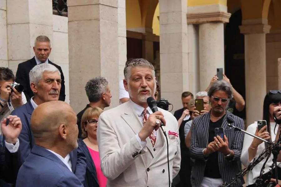 Il ministro Alessandro Giuli al Vittoriale degli Italiani