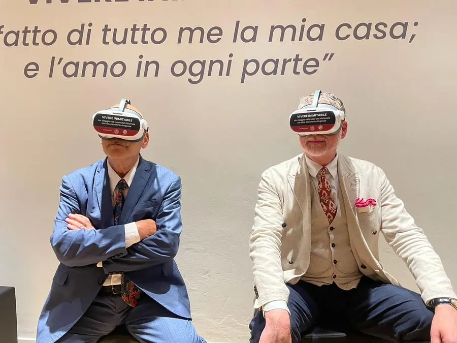Il ministro Alessandro Giuli al Vittoriale degli Italiani