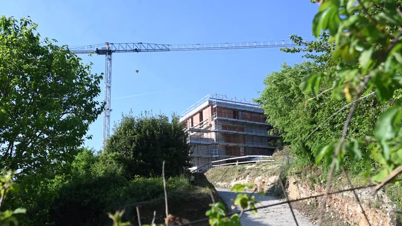 Il cantiere in via Panoramica 143 - Foto Marco Ortogni/Neg © www.giornaledibrescia.it