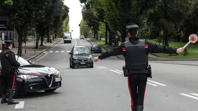 Italian Carabinieri officers check vehicles in the EUR district, in Rome, Italy, 18 April 2025 ANSA/GIUSEPPE LAMI