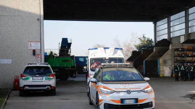 Bollate (MI): infortunio mortale sul lavoro all'azienda Riam - 27 dicembre 2022 - Foto Alexander Pellegrin/Spf/ANSA