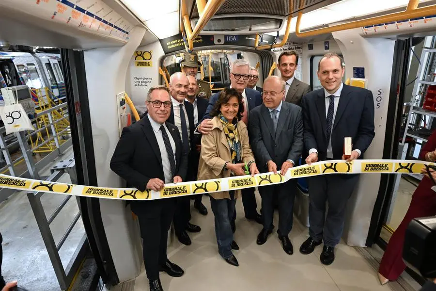 GdB 80, ecco il treno della metro targato Giornale di Brescia